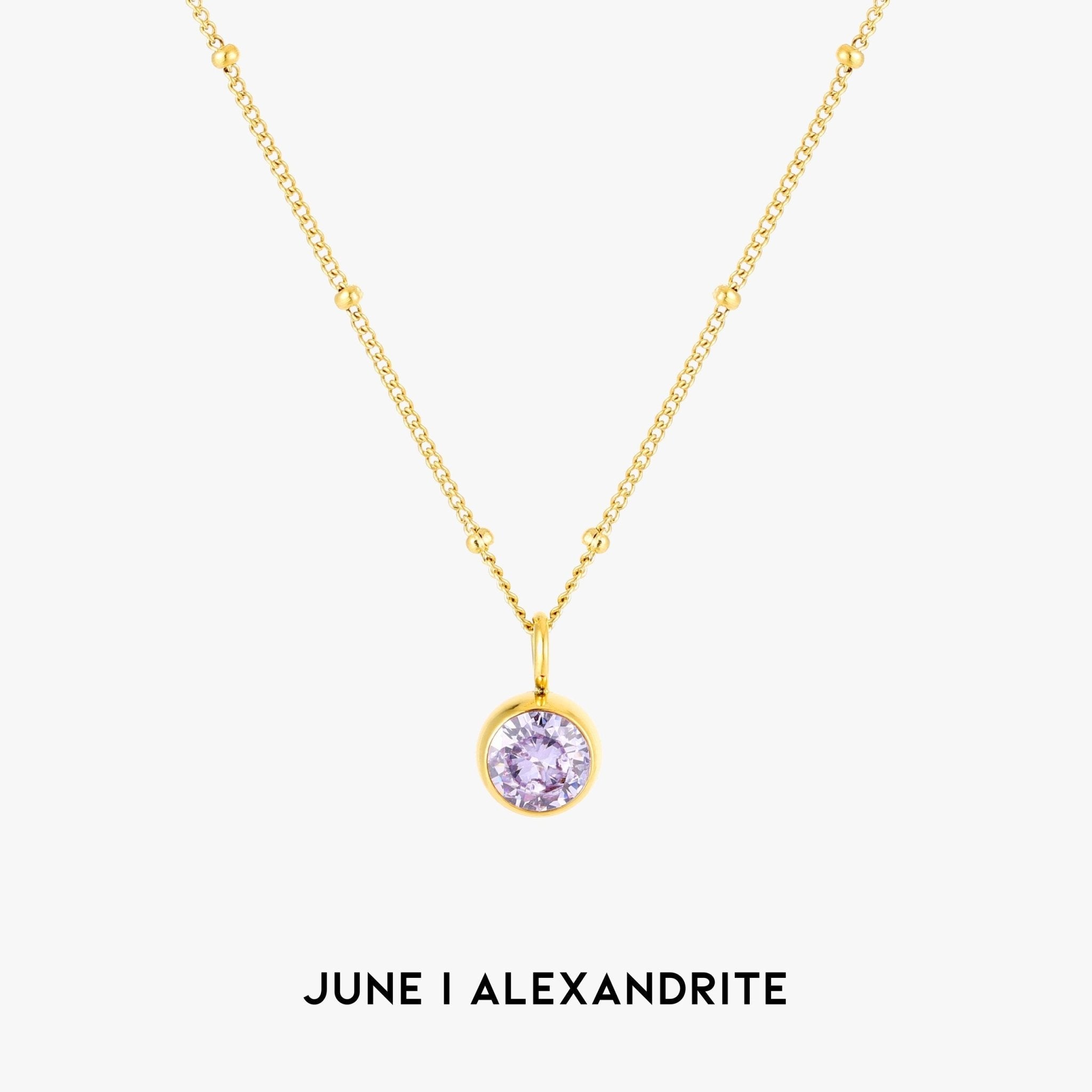 Amelia Birthstone Necklace - Pendant Necklaces