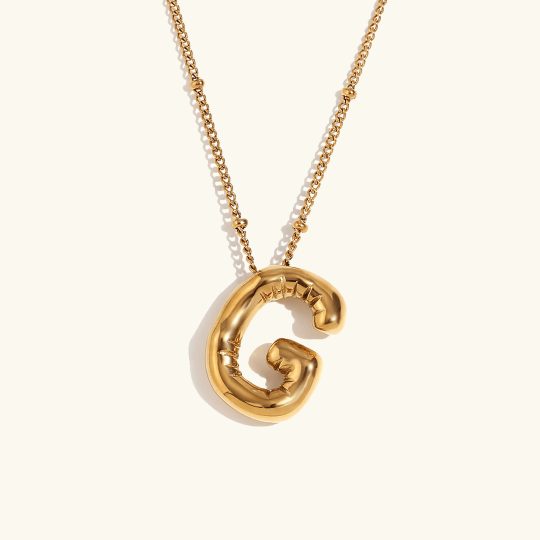 Aurelia Balloon Initial Necklace - Pendant Necklaces