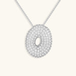 Bubble Initial Diamond Necklace - Pendant Necklaces