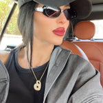 Bubble Initial Diamond Necklace - Pendant Necklaces