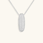 Bubble Initial Diamond Necklace - Pendant Necklaces