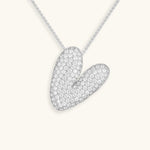 Bubble Initial Diamond Necklace - Pendant Necklaces
