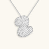 Bubble Initial Diamond Necklace - Pendant Necklaces