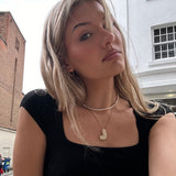 Bubble Initial Diamond Necklace - Pendant Necklaces