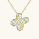 Bubble Initial Diamond Necklace - Pendant Necklaces