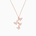 Cascading Butterfly Pendant Necklace - Joyería