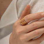 Cass Layered Gold Ring - Ring