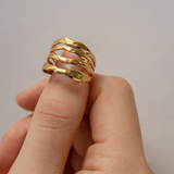 Cass Layered Gold Ring - Ring