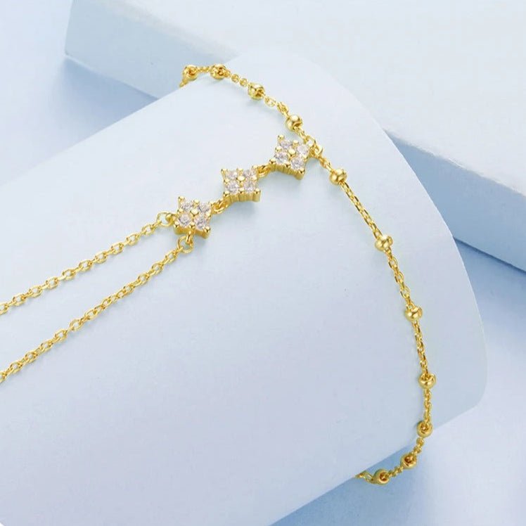 Celeste Dainty Gold Hand Chain Bracelet - Chain Bracelets