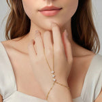 Celeste Dainty Gold Hand Chain Bracelet - Chain Bracelets