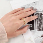 Chloe Gold Chain Ring - Ring