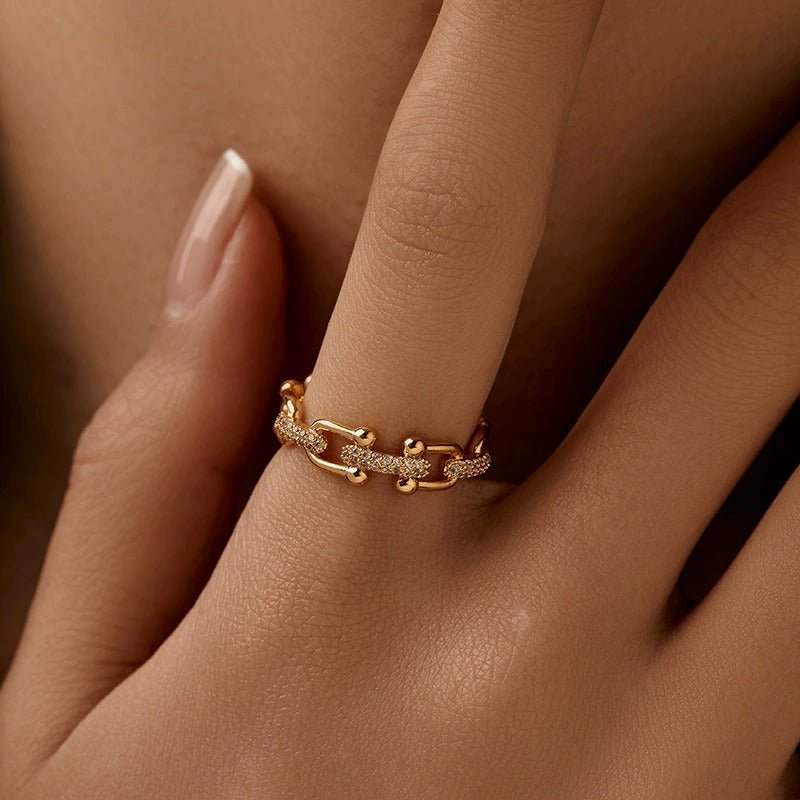 Chloe Gold Chain Ring - Ring