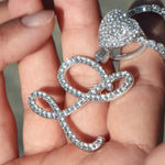 Custom Initial Heart Pendant Necklace - Necklaces