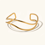 Dakota Intertwined Gold Cuff Bracelet - Cuff Bracelets