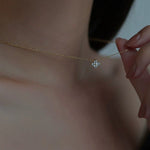 Delicate Crystal Blossom Pendant Necklace - Pendant Necklaces