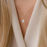 Elara Opal Drop Pendant Necklace - Pendant Necklaces
