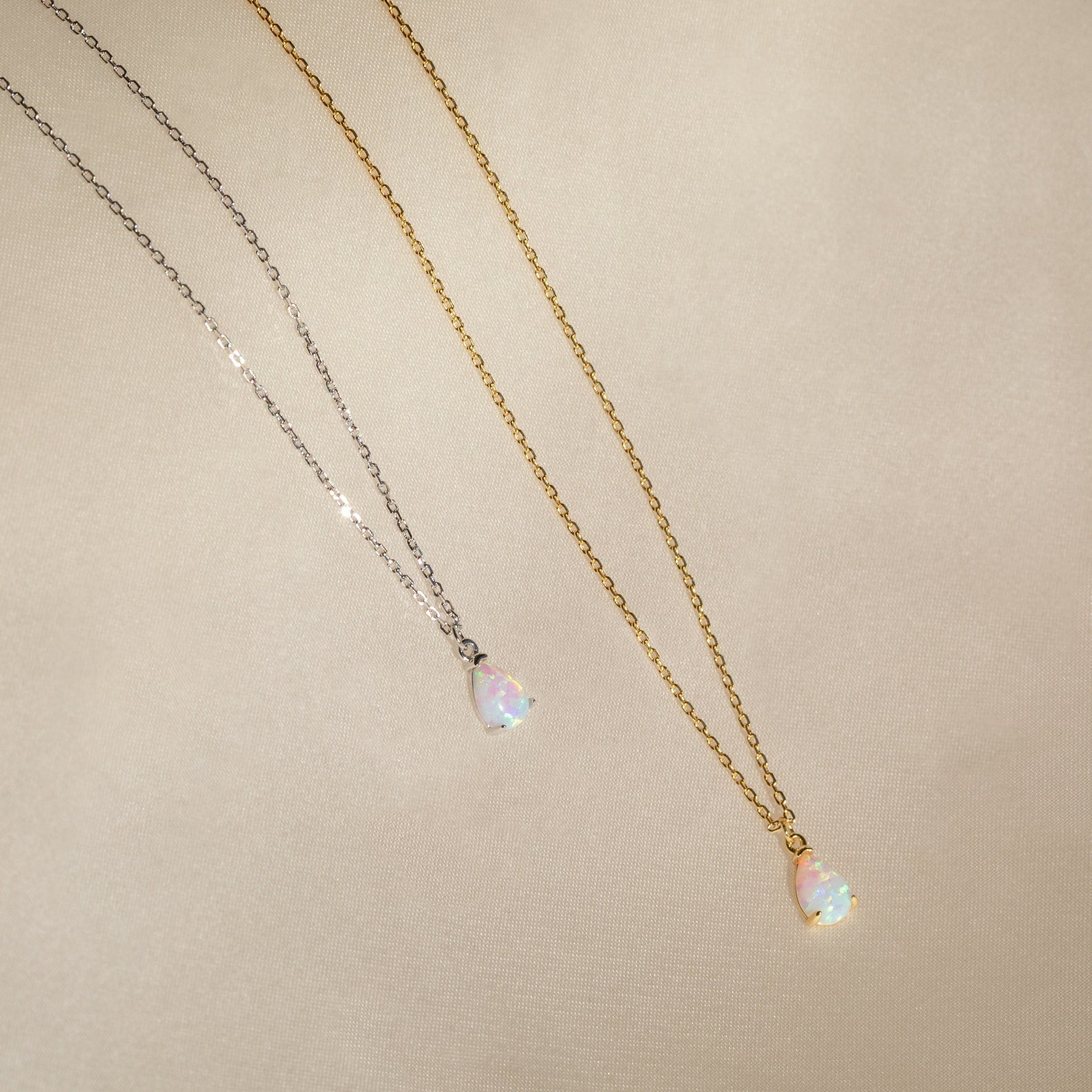 Elara Opal Drop Pendant Necklace - Pendant Necklaces