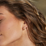 Elegant Zircon Pavé Hoop Earrings - Earrings