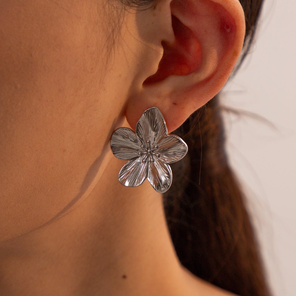 Floral Harmony Statement Earrings - Earrings