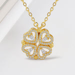 Four Heart Clover Pendant Necklace - Joyería > Collares y colgantes > Collares simbólicos