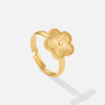 Golden Clover Adjustable Ring - Ring