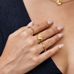 Golden Clover Adjustable Ring - Ring