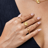 Golden Clover Adjustable Ring - Ring