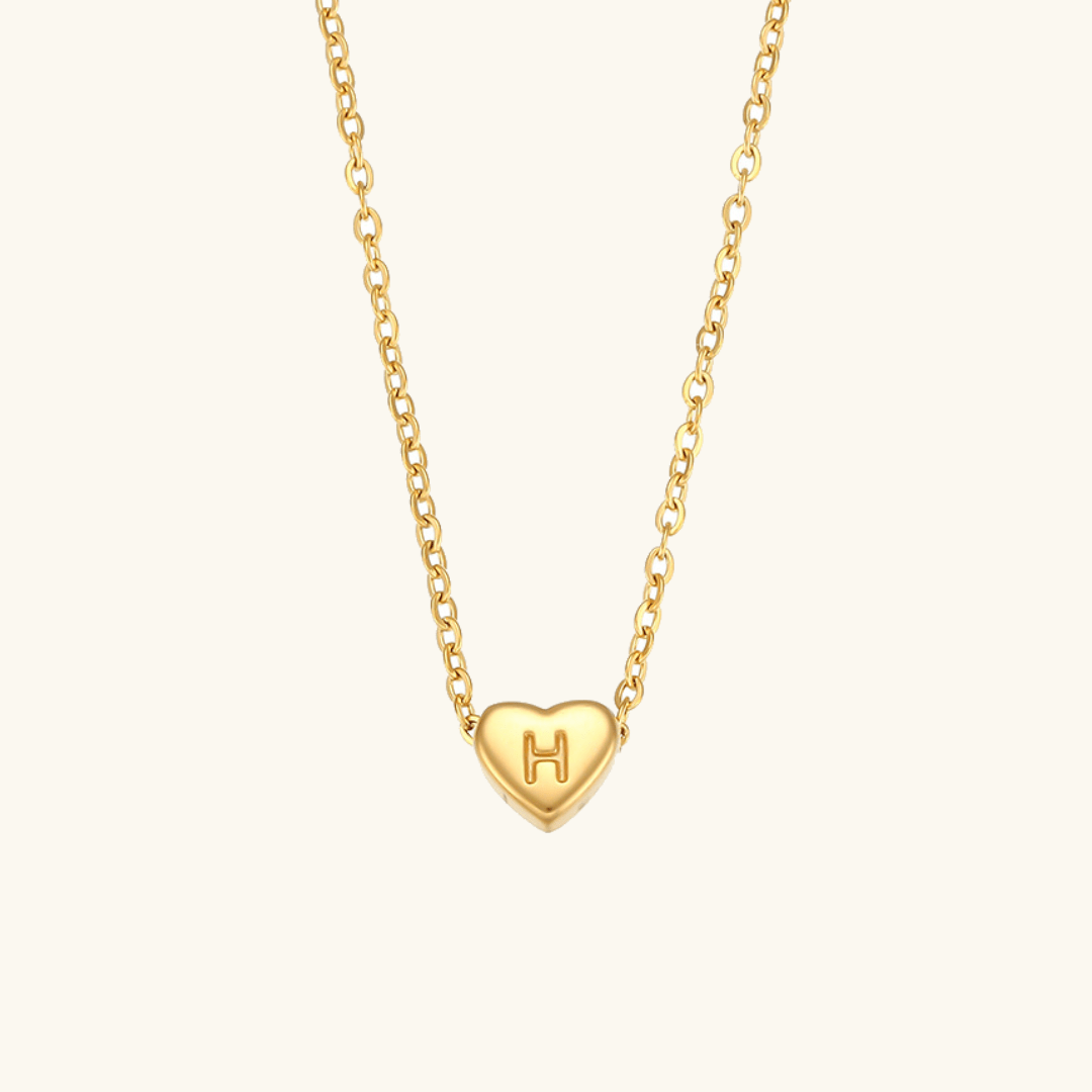 Heart Initial Pendant Necklace - Pendant Necklaces
