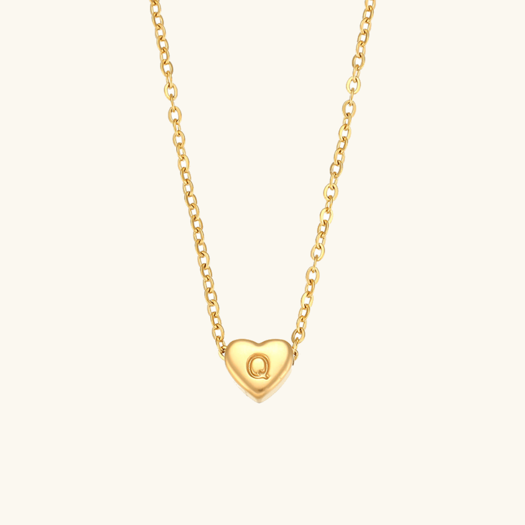Heart Initial Pendant Necklace - Pendant Necklaces