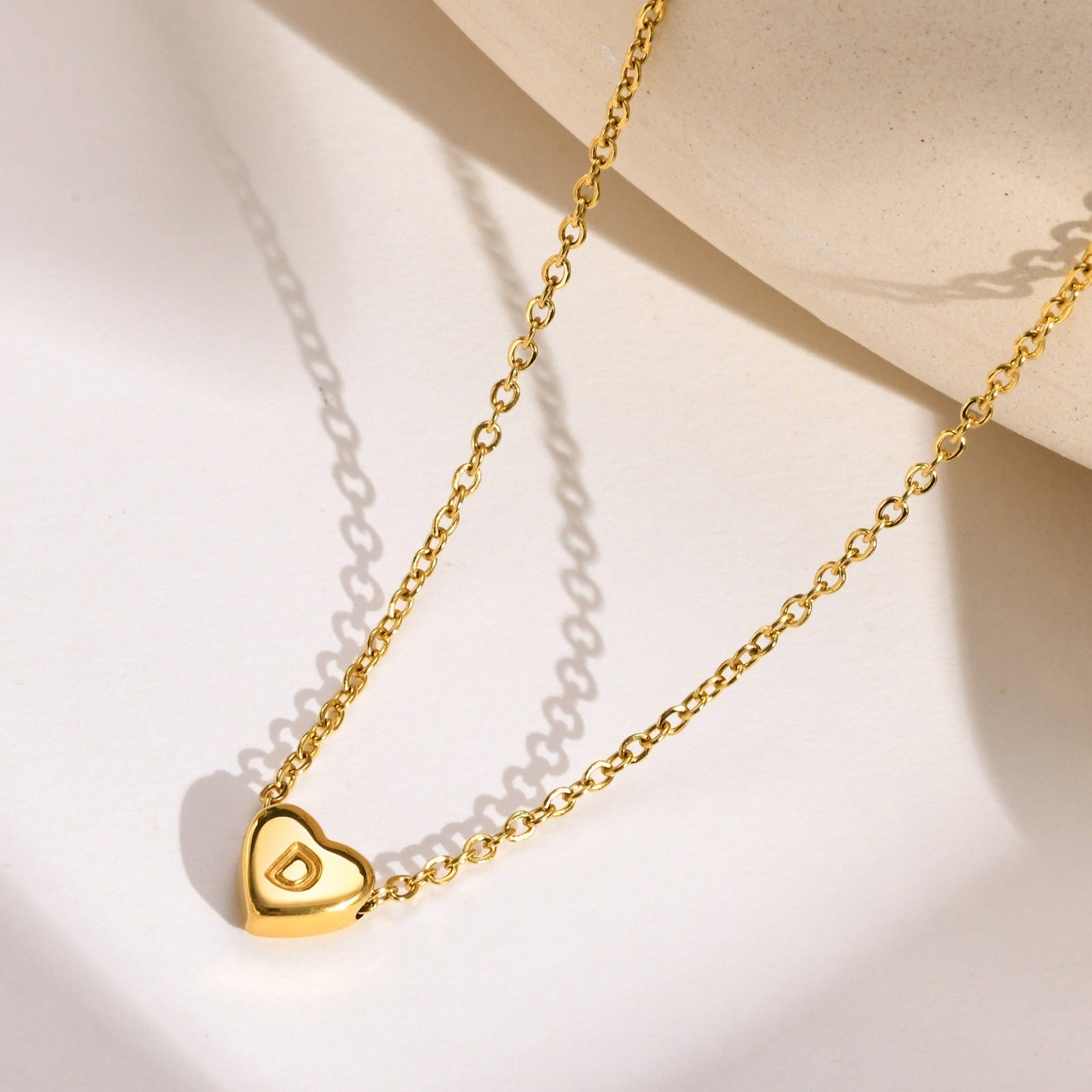Heart Initial Pendant Necklace - Pendant Necklaces