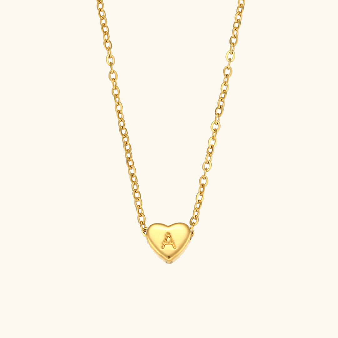 Heart Initial Pendant Necklace - Pendant Necklaces