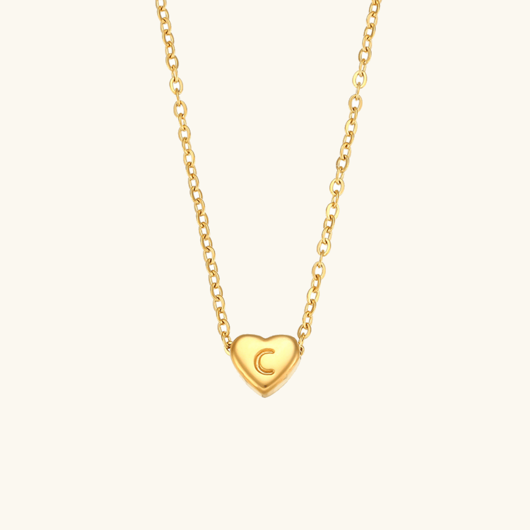 Heart Initial Pendant Necklace - Pendant Necklaces