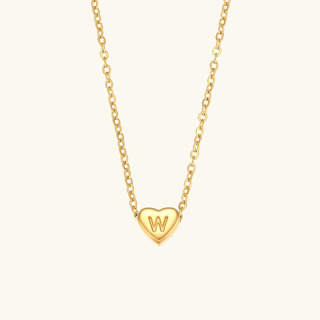 Heart Initial Pendant Necklace - Pendant Necklaces
