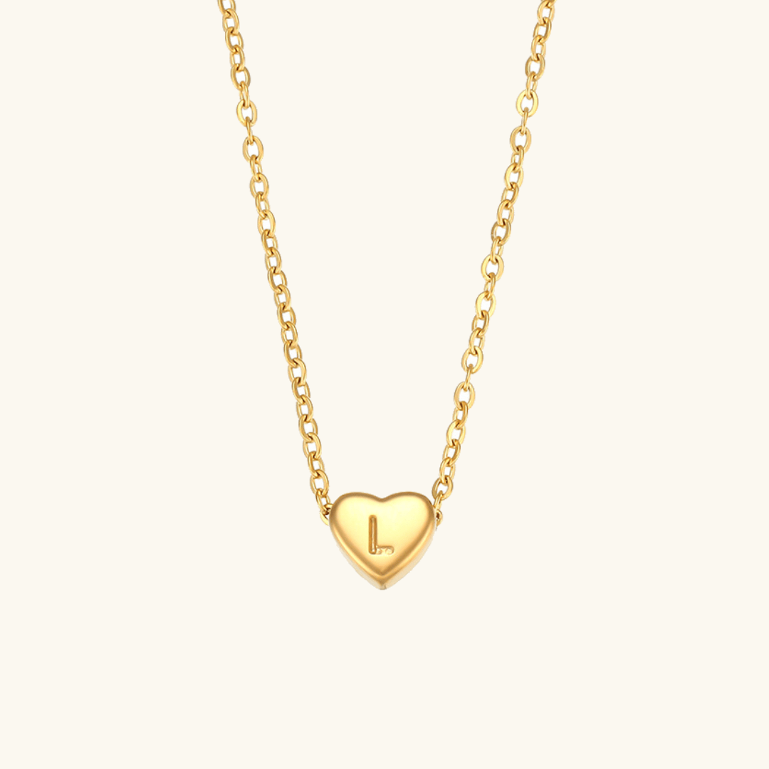 Heart Initial Pendant Necklace - Pendant Necklaces