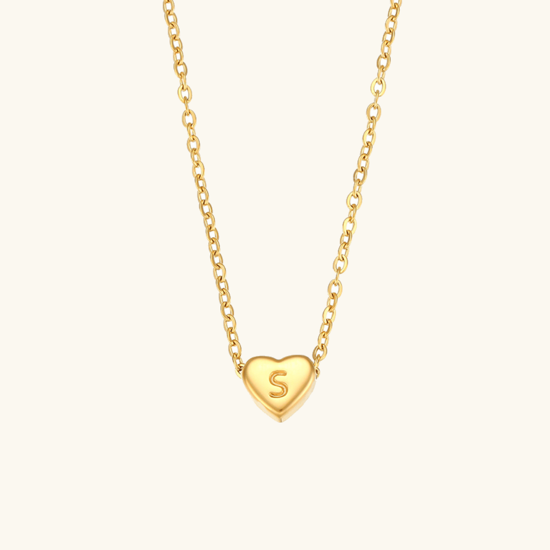 Heart Initial Pendant Necklace - Pendant Necklaces