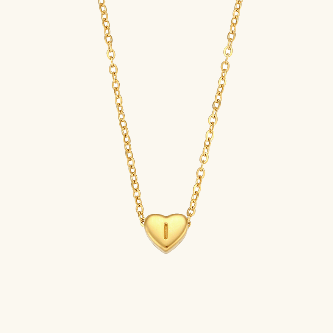 Heart Initial Pendant Necklace - Pendant Necklaces