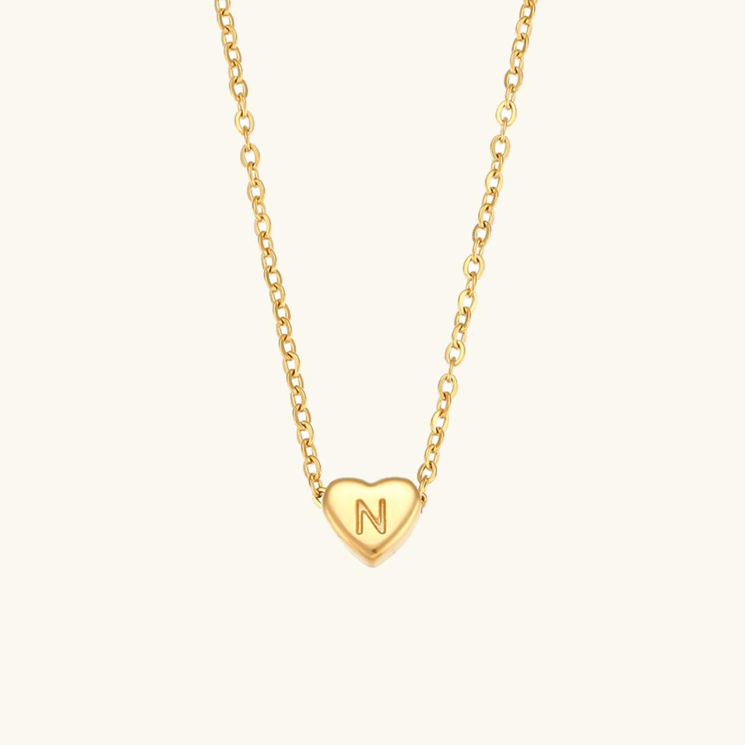 Heart Initial Pendant Necklace - Pendant Necklaces