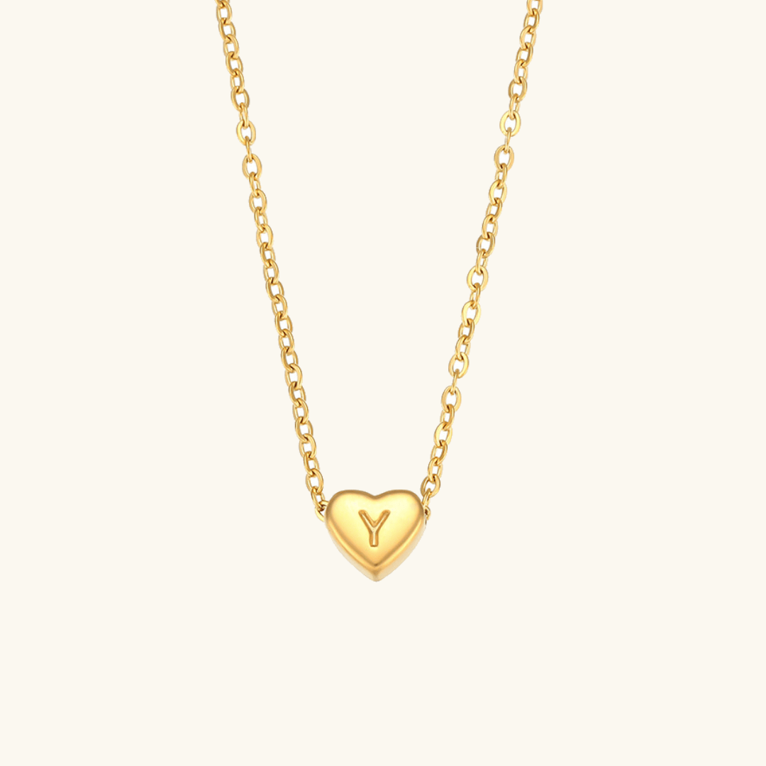 Heart Initial Pendant Necklace - Pendant Necklaces