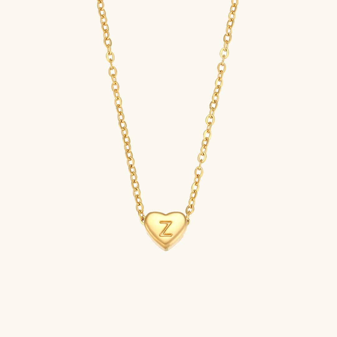Heart Initial Pendant Necklace - Pendant Necklaces