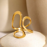 Isla Abstract Gold Ring - Ring
