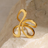 Isla Abstract Gold Ring - Ring