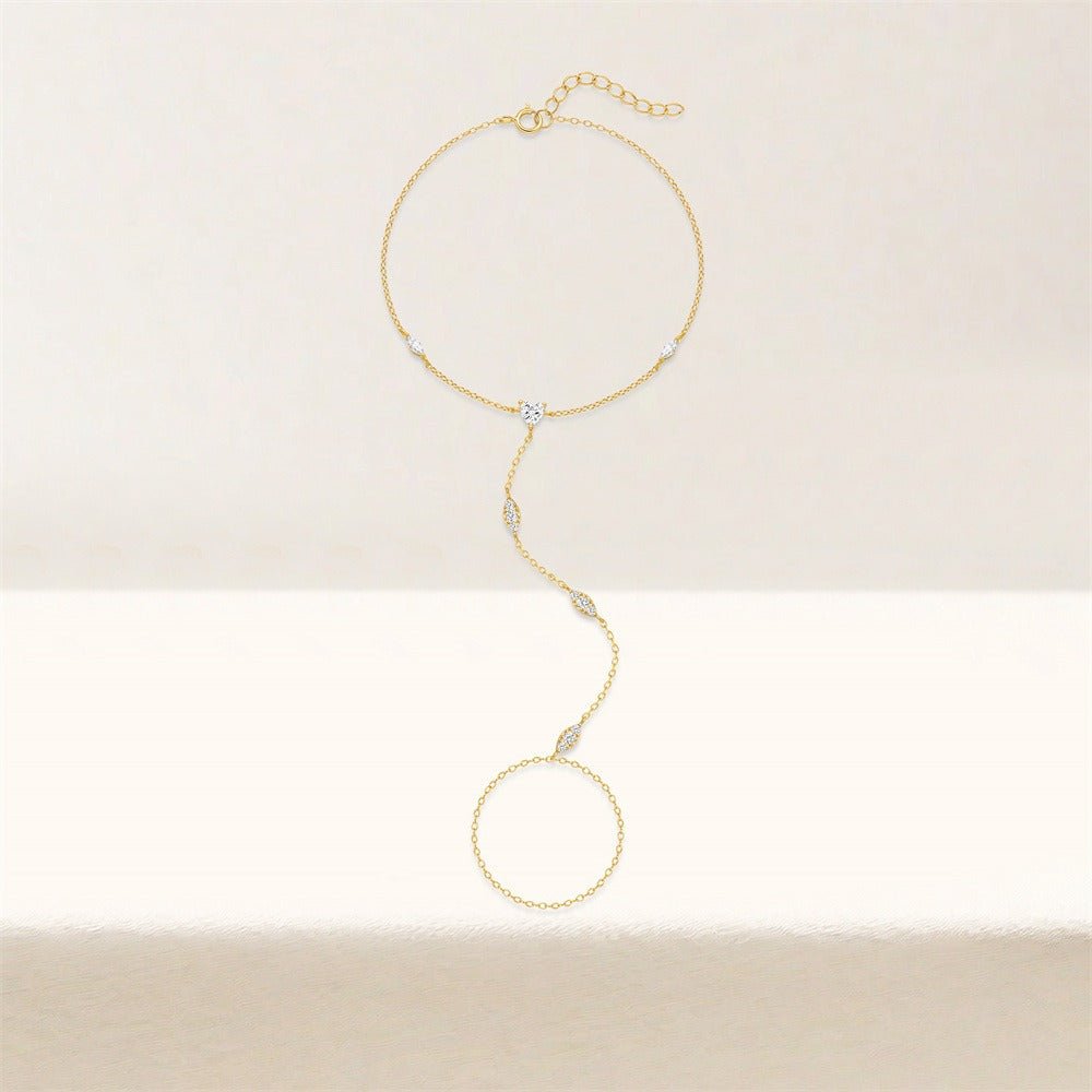 Liora Crystal Hand Chain Bracelet - Bracelet