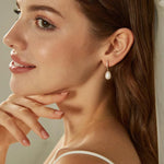 Luminous Baroque Pearl Hoop Earrings - Earrings