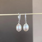 Luminous Baroque Pearl Hoop Earrings - Earrings