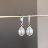 Luminous Baroque Pearl Hoop Earrings - Earrings