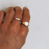 Luminous Mother of Pearl Gold Ring - ring