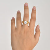 Luminous Mother of Pearl Gold Ring - ring