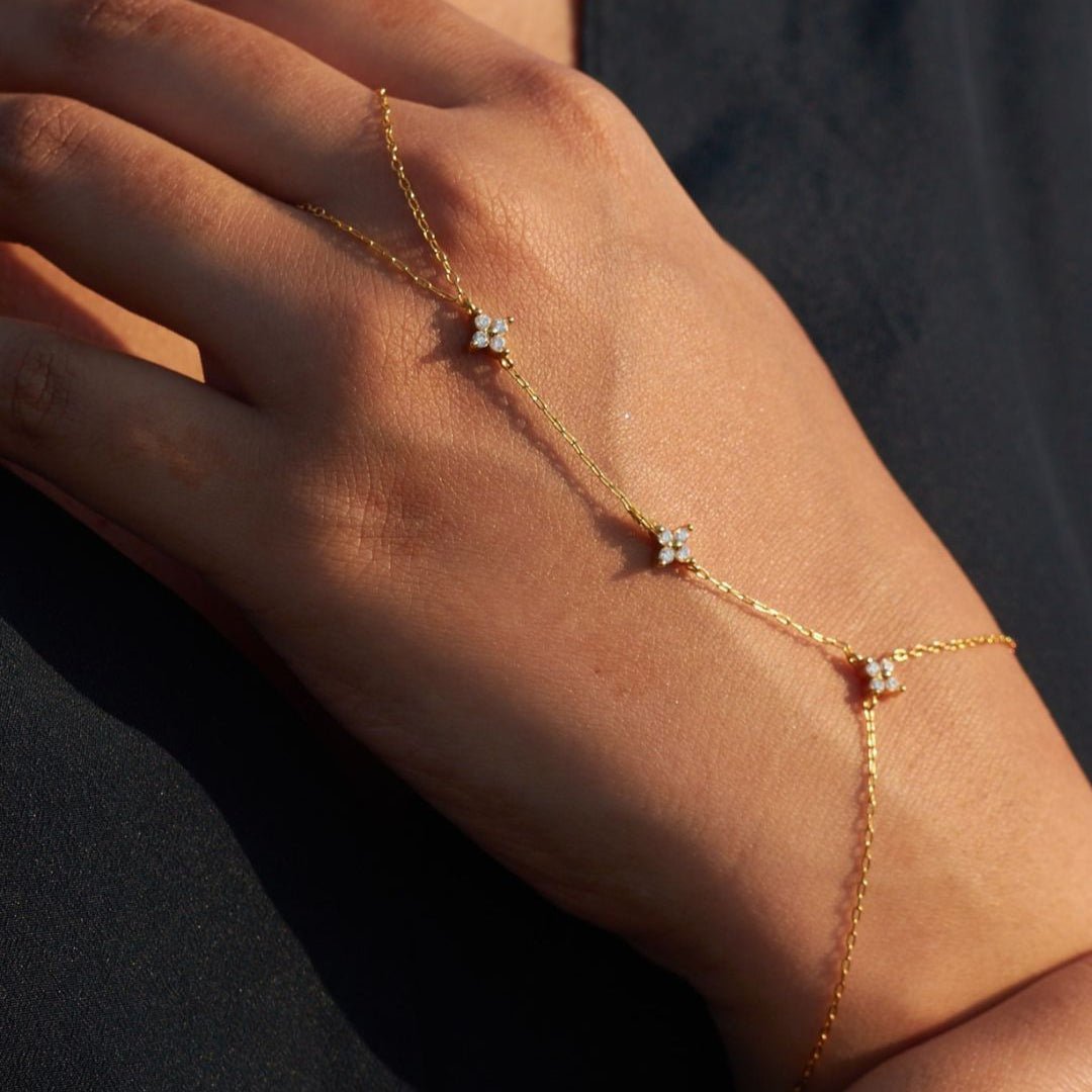 Mia Crystal Hand Chain Bracelet - Chain & Link Bracelets