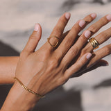 Oval Minimalist Silver Ring - ring