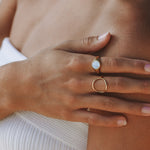 Oval Minimalist Silver Ring - ring